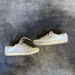 Saint Laurent White Leather Stars Court Classic Low-Top Sneakers 37